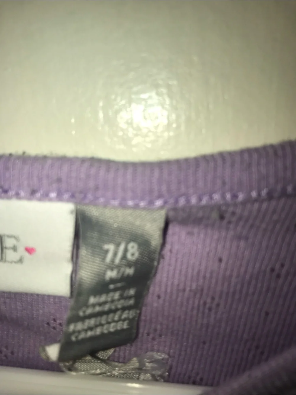 The Children's Place Lavender Short Sleeve Eyelet Henley Top